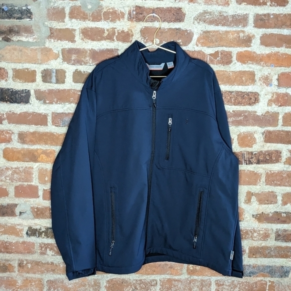Free Country Men's 2X Navy‎ Water Resistant Jacket